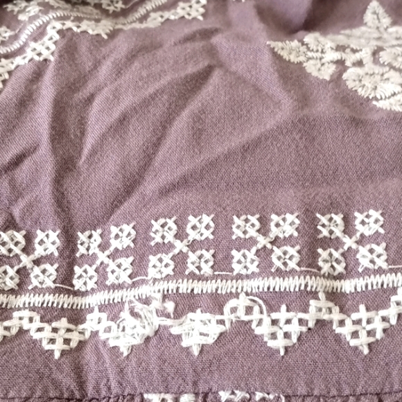 Wren and Ivory Dress, at or below knee, pockets, dusty rose-violet, M - Picture 2 of 4